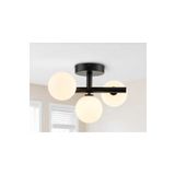 demet habek mylights Mylights Üçlü Opal Top Cam Salon Mutfak Oturma Odası Plofonyer Tavan Avize Opal Camlı Spor Avize