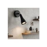 Demet Habek Mylights Nordik Mafsallı GU10 Spot Duvar Apliği Siyah Konik Form Os ram Tasarruflu Led Ampül Modern Mimari