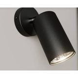 Demet Habek Mylights Panasonic Gün İsigi Ampullü Paslanmaz Siyah Gövde Led Aplik Led Spot Hareketli Başlık Tekli Siyah
