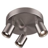 Demet. Habek Mylights Panasonic Gün Işığı Led Ampullü Paslanmaz İnox Üçlü Led Avize Ped Apot Hareketli Başlıklar 30cm En