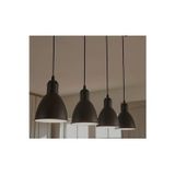 Demet Habek Mylights Retro Rustik Masa Üstü Dörtlü Metal Avize 100cm Siyah Taban