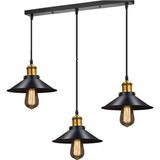 Demet Habek Mylights S Retro Metal Üçlü Sıralı Rustik Avize 60cm En Masa Üstü