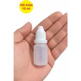 Demet Home 100 Adet 10 ml Sişe Boş Plastik Numune Şişesi Kırılır Kapak Kolonya ve Parfüm İçin
