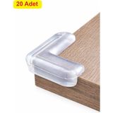 Demet Home 20 Adet Bebek Çocuk Güvenlik Üçgen Silikon Sivri Köşe Koruyucu Zigon Masa Sehpa Köşe Koruyucu ( 5 pk )