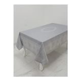 Demet Lüx Jakar Polycotton Kumaş Gri Masa Örtüsü 160x220 Cm 1060