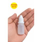 demethome 10 Adet 10 Ml Şişe Boş Plastik Numune-likit-kolonya-parfüm-sıvı Şişesi Kırılır Kapak Damla Kutusu