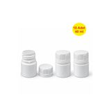demethome 10 Adet 40 Ml Boş Plastik Numune-ilaç-tarım-tablet-hap-kapsül Şişesi 40 cc ecza kutusu