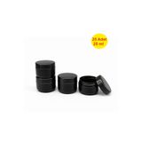 demethome 25 Adet siyah Renk mini 25 Ml Boş Pomat Kutusu Plastik Krem kozmetik Kavanozu 25kutu+25kapak