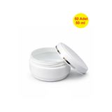 demethome 50 Adet Plastik Beyaz 50 Ml Boş Pomat-krem-kozmetik Kutusu kavanozu 50xkutu+kapak