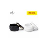 demethome 50 Ml Boş lüx Pomat-krem-kozmetik-ECZA Kutusu plastik krem kavanozu 1 SİYAH+1 BEYAZ A+ 50 CC ŞERİTLİ