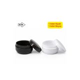 demethome 50 Ml Boş Pomat-krem-kozmetik-Seyahat-ECZA Kavanozu Kutusu 50 cc 1 SİYAH+1 BEYAZ