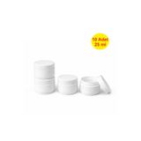 demethome Beyaz 25 Ml Mini Boş Pomat-krem-kozmetik Kutusu 10 Adet