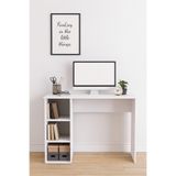 Demezler Home Modern Beyaz Kitaplık Çalışma Masası Kitaplık Bilgisayar Masası Ofis Masası 140x75x60 cm