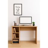 Demezler Mobilya Modern 3 Raflı Antrasit MDF Bilgisayar ve Ders Çalışma Masası Kitaplık - 140-60 - Ahşap