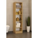 Demezler Mobilya Modern Ahşap 5 Raflı MDF Çok Amaçlı Düzenleyici Dolap Banyo Mutfak Balkon Antre Dolabı 149x36x20 cm