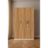 Demezler Mobilya Montreal Modern 3 Kapaklı MDF Gardırop 205x105x50 cm - Ahşap