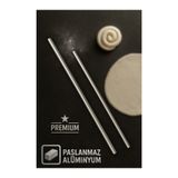 Demir Çeyiz 2'li Alüminyum Paslanmaz Metal Masterchef Pratik 60-90 cm Hamur, Yufka Açıcı Oklava