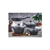 Demir Çeyiz Döküm Granit 7 Parça Tencere Tava Set