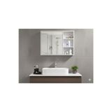 DEMİR DİZAYN Bas aç kapaklı Banyo Dolabı Aynalı Üst Modülü