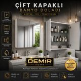Demir Dizayn Lavabo 60X60X15 Dolabı Aynalı Lavabo Dolabı