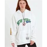 Demir Grup cc Baskılı Kapüşonlu Sweatshirt - Beyaz - L - XL - Standart