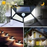 Demir Grup cc Buffer® 100 Ledli 3 Farklı Aydınlatma Ayarlı Solar Güneş Enerjili Hareket Sensörlü Bahçe Duvar Lambası