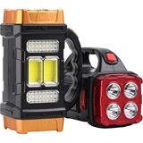 Demir Grup cc BUFFER® Solar ve USB Şarjlı LED + COB El Feneri | 1500 mAh Şarjlı Taşınabilir Çalışma Işığı–Su Geçirmez HB-2678