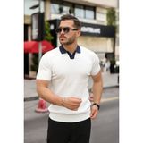 Demir Grup cc Erkek Yaka Detaylı Desen Dokulu Triko Tişört - Çok Renkli - L - XL