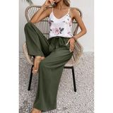 Demir Grup cc Kadın Askılı V Yakalı Bluz ve Aerobin Pantolon Ikili Takım - Çok Renkli - 1 Drop - L - XL