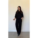 Demir Grup cc Kadın Uzun Kollu Bisiklet Yaka Viskon Iki Iplik Bluz ve Pantolon Ikili Takım - Çok Renkli - 1 Drop - L - XL