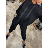 Demir Grup cc Kadın Uzun Kollu Kapşonlu Pulpayet Detay Viskon Iki Iplik Bluz ve Pantolon Ikili Takım - Renkli - 1 Drop - L - XL