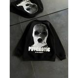 Demir Grup cc Kışlık Bisiklet Yaka Baskılı Sweatshirt - Siyah - L