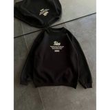 Demir Grup cc Kışlık Bisiklet Yaka Ön ve Arka Baskılı Sweatshirt - Siyah - L - XL - Standart