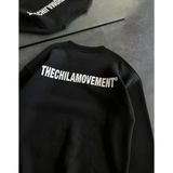 Demir Grup cc Kışlık Bisiklet Yaka Oversize Baskılı Sweatshirt - Siyah - L - XL - Standart