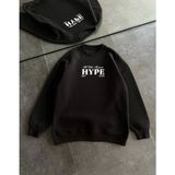 Demir Grup cc Üç Iplik Bisiklet Yaka Baskılı Sweatshirt - Siyah - L - XL - Standart