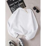 Demir Grup cc Üç Iplik Biskilet Yaka Basic Sweatshirt - Beyaz - L - XL - Standart