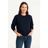 Demir Grup cc Üç Iplik Düz Bisiklet Yaka Sweatshirt - Lacivert - L - XL - Standart