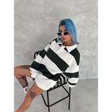 Demir Grup cc Unisex Üç Iplik Parçalı Yakalı Sweatshirt - Yeşil - L