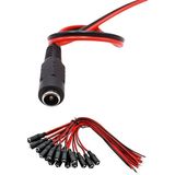 Demir Led 2.1 Dişi LED Birleştirme Kablosu 15CM Adaptör Jack Fişi ve Kamera Kablosu (5 Adet)