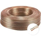 Demir Led Kalaylı Bakır Kordon Kablo 2X0.22MM 2 Pin Jst Şeffaf Montaj Kablosu 2’li Şerit LED Kablosu ( 100 Metre)
