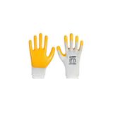 Demir Safety D007 Sarı-Beyaz Nitril Eldiven