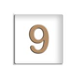 Demiraslan Ticaret Metal Altın Sarı Kapı Numarası Kendinden Yapışkanlı 4.2 cm No 9