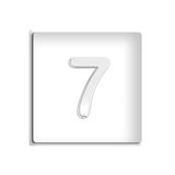 Demiraslan Ticaret Metal Krom Kapı Numarası Kendinden Yapışkanlı No 7, 4.2 cm