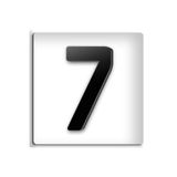 Demiraslan Ticaret Yapışkanlı Kapı Numarası No:7, Paslanmaz Malzeme, Siyah, Kendinden Yapışkanlı Montaj, 12 cm, Daire, Villa ve Bina Girişleri için