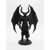 Demirhan3D 🖤👹 Demonic Gargoyle Warrior Kanatlı Figür | Siyah 3D Dekoratif Heykel | Pla Doğa Dostu Malzeme | Gotik Masa ve Raf Süsü