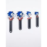 Demirhan3D 🌀💙 Sonic Temalı 4’lü Kitap Ayracı Seti | Hız Tutkunu Özel Tasarım