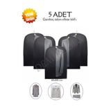 DEMİROĞLU EV TEKSTİL 5 ADET TAKIM ELBİSE KILIFI DOLAP DÜZENLEYİCİ ORGANİZER.