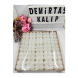 DEMİRTAŞ KALIP 25 Adet Beyaz Kokulu Mum, Düğün, Nişan, Mevlüt Süsü İçin Şık Set