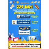 Demo Etiket Okul Kreş Etiketi Kalem Defter Özel Isim Yazılabilen Etiketi Sticker Uzay Temalı