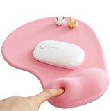 DEMON CHEST Jel Bilek Destekli Ofis Fare Altlığı - Ergonomik Oyun Masaüstü Mouse Pad Bilek Desteği - Dizüstü Bilgisayar için Tasarım Oyun Pedi Mat Kauçuk Taban -Silikon Kaymaz Özel Dokulu Yüzey (01Pembe)